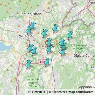 Mappa Via Achille Grandi, 21046 Malnate VA, Italia (2.97714)