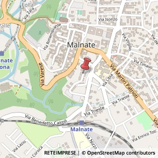 Mappa Via Achille Grandi, 1, 21046 Malnate, Varese (Lombardia)