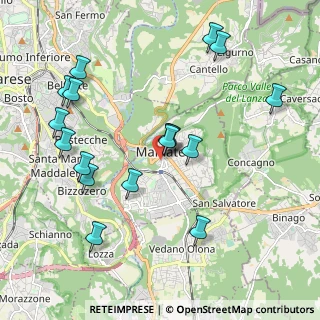 Mappa Via Achille Grandi, 21046 Malnate VA, Italia (2.12706)
