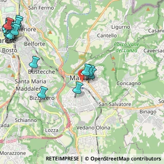 Mappa Via Achille Grandi, 21046 Malnate VA, Italia (3.4595)