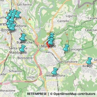 Mappa Via Achille Grandi, 21046 Malnate VA, Italia (2.8045)