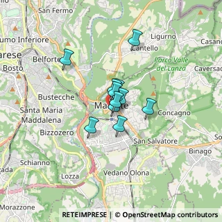 Mappa Via Achille Grandi, 21046 Malnate VA, Italia (0.93273)