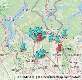 Mappa Via Achille Grandi, 21046 Malnate VA, Italia (9.57067)