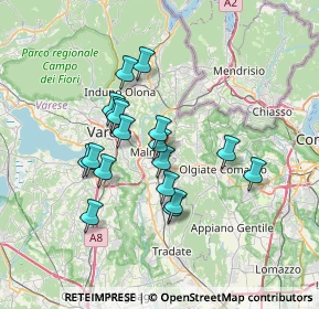 Mappa Via Asiago, 21046 Malnate VA, Italia (5.82611)