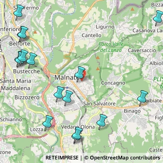 Mappa Via Asiago, 21046 Malnate VA, Italia (3.0925)