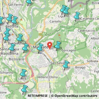 Mappa Via Asiago, 21046 Malnate VA, Italia (3.384)