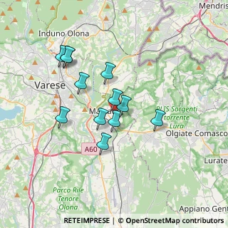 Mappa Via Asiago, 21046 Malnate VA, Italia (2.97)