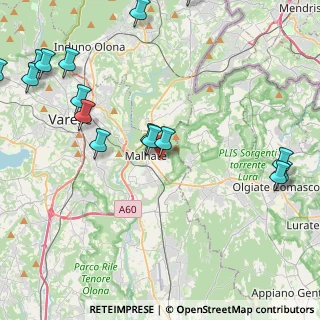 Mappa Via Asiago, 21046 Malnate VA, Italia (5.5775)