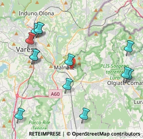 Mappa Via Asiago, 21046 Malnate VA, Italia (4.95231)