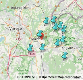 Mappa Via Asiago, 21046 Malnate VA, Italia (3.21909)