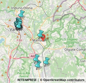 Mappa Via Asiago, 21046 Malnate VA, Italia (4.91941)