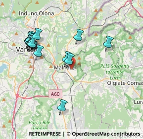 Mappa Via Asiago, 21046 Malnate VA, Italia (4.437)