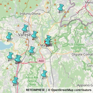 Mappa Via G. Matteotti, 21046 Malnate VA, Italia (5.09083)