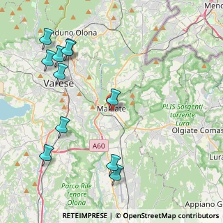 Mappa Via G. Matteotti, 21046 Malnate VA, Italia (5.04545)