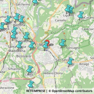 Mappa Via G. Matteotti, 21046 Malnate VA, Italia (3.147)