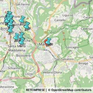Mappa Via G. Matteotti, 21046 Malnate VA, Italia (3.3605)