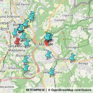 Mappa Via G. Matteotti, 21046 Malnate VA, Italia (2.169)
