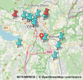 Mappa Viale Borri Luigi, 21100 Varese VA, Italia (3.88857)