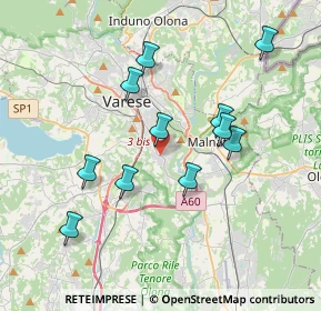 Mappa Viale Borri Luigi, 21100 Varese VA, Italia (3.49455)