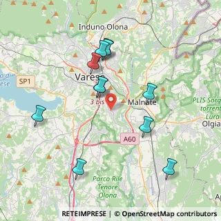 Mappa Viale Borri Luigi, 21100 Varese VA, Italia (3.86091)