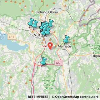 Mappa Viale Borri Luigi, 21100 Varese VA, Italia (3.35846)