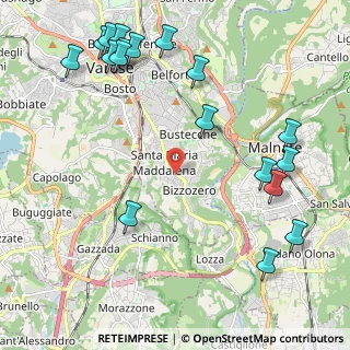 Mappa Viale Borri Luigi, 21100 Varese VA, Italia (2.75222)