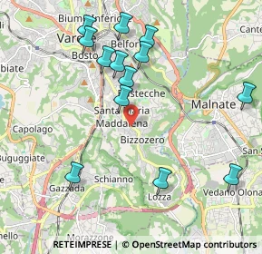 Mappa Viale Borri Luigi, 21100 Varese VA, Italia (2.15538)