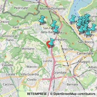 Mappa Via Tre Camini, 22020 Como CO, Italia (2.898)