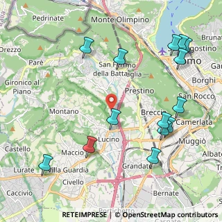 Mappa Via Tre Camini, 22020 Como CO, Italia (2.495)