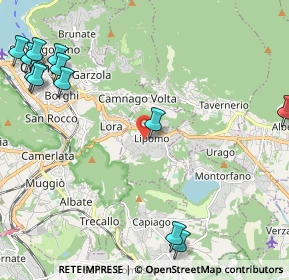 Mappa Via Luigi Cadorna, 22030 Lipomo CO, Italia (3.025)