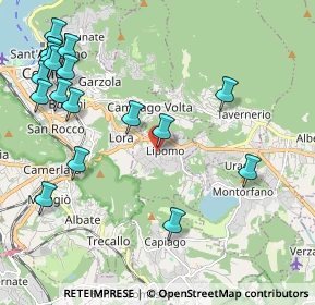 Mappa Via Luigi Cadorna, 22030 Lipomo CO, Italia (2.60611)