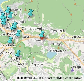 Mappa Via Montorfano, 22030 Lipomo CO, Italia (2.995)