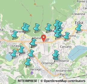 Mappa Viale Lombardia, 22031 Albavilla CO, Italia (1.8325)