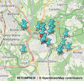 Mappa Via Cantore General, 21046 Malnate VA, Italia (1.29)