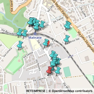 Mappa Via Cantore General, 21046 Malnate VA, Italia (0.25)