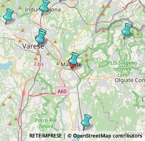 Mappa Via Cantore General, 21046 Malnate VA, Italia (6.56091)