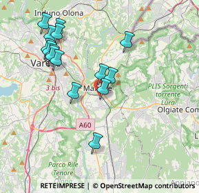 Mappa Via Cantore General, 21046 Malnate VA, Italia (3.91533)