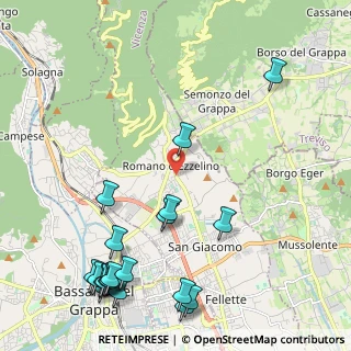 Mappa Via Alcide de Gasperi, 36060 Romano D'ezzelino VI, Italia (2.8985)