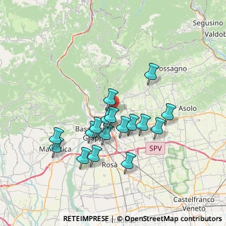 Mappa Via Castello, 36060 Romano D'ezzelino VI, Italia (6.37765)