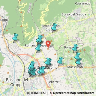 Mappa Via Castello, 36060 Romano D'ezzelino VI, Italia (2.222)