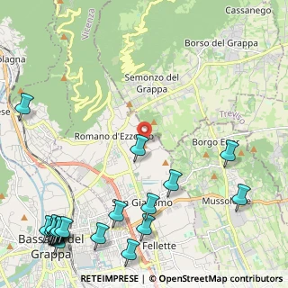 Mappa Via Castello, 36060 Romano D'ezzelino VI, Italia (3.398)