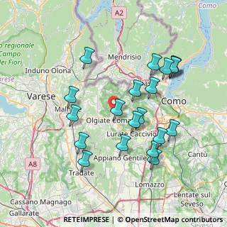 Mappa Via Cascina Bella, 22077 Olgiate Comasco CO, Italia (7.455)