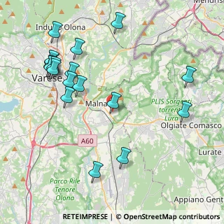 Mappa Via P. Lazzari, 21046 Malnate VA, Italia (4.81111)