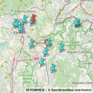 Mappa Via P. Lazzari, 21046 Malnate VA, Italia (4.64867)