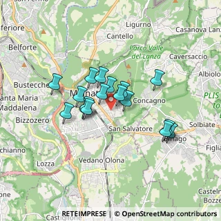 Mappa Via P. Lazzari, 21046 Malnate VA, Italia (1.31529)