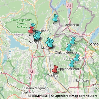 Mappa Via P. Lazzari, 21046 Malnate VA, Italia (6.26944)