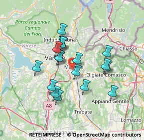 Mappa Via Cagnoni, 21046 Malnate VA, Italia (5.77778)