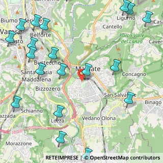 Mappa Via Cagnoni, 21046 Malnate VA, Italia (3.103)