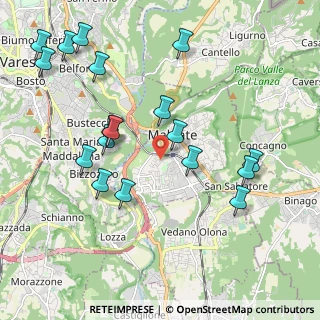 Mappa Via Cagnoni, 21046 Malnate VA, Italia (2.24167)