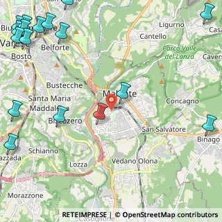 Mappa Via Cagnoni, 21046 Malnate VA, Italia (3.65059)